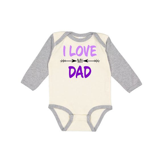 Inktastic I Love my Dad Fathers Day Boys or Girls Long Sleeve Baby Bodysuit