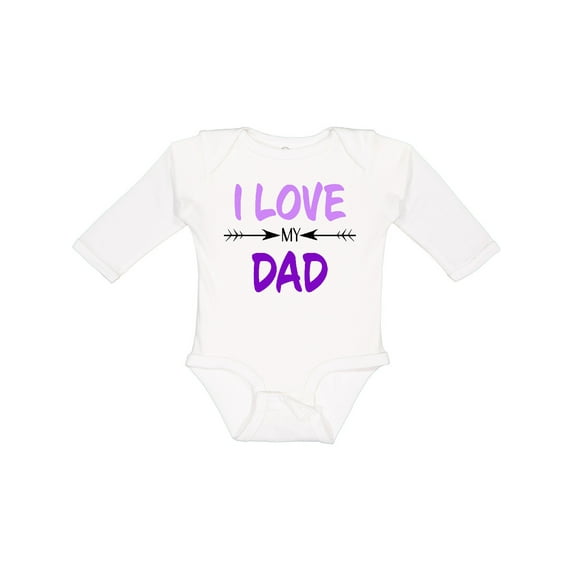 Inktastic I Love my Dad Fathers Day Boys or Girls Long Sleeve Baby Bodysuit