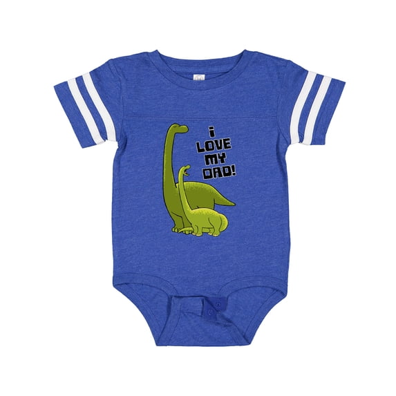 Inktastic I Love my Dad with Baby and Daddy Brontosauruses Boys or Girls Baby Bodysuit