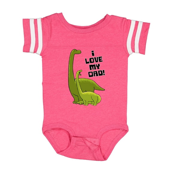 Inktastic I Love my Dad with Baby and Daddy Brontosauruses Boys or Girls Baby Bodysuit