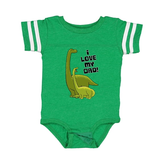 Inktastic I Love my Dad with Baby and Daddy Brontosauruses Boys or Girls Baby Bodysuit