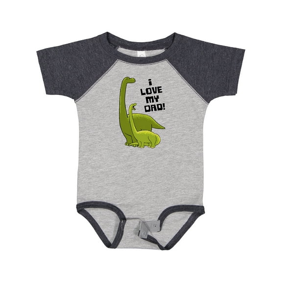 Inktastic I Love my Dad with Baby and Daddy Brontosauruses Boys or Girls Baby Bodysuit