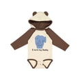 thumbnail image 1 of Inktastic I Love my Daddy Elephant Blue Boys Long Sleeve Baby Bodysuit, 1 of 5