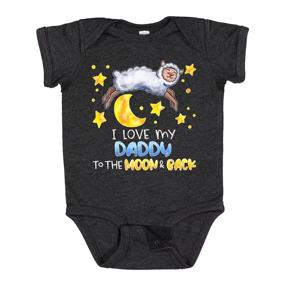 Inktastic I Love my Daddy to the Moon and Back Cute Sheep Boys or Girls Baby Bodysuit