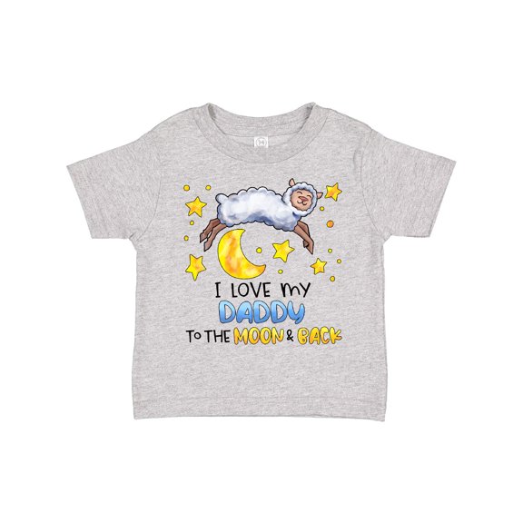 Inktastic I Love my Daddy to the Moon and Back Cute Sheep Boys or Girls Toddler T-Shirt
