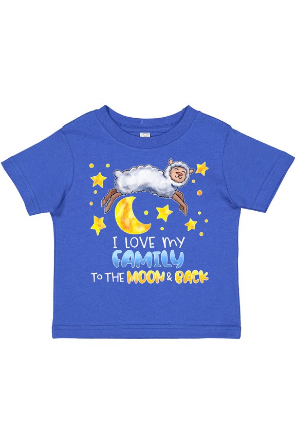 I Love my Family to the Moon and Back Cute Sheep Boys or Girls Toddler T-Shirt