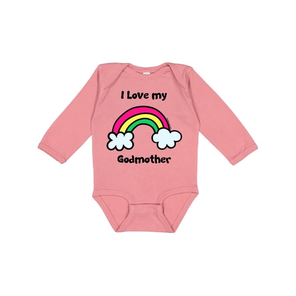 Inktastic I Love my Godmother Boys or Girls Long Sleeve Baby Bodysuit
