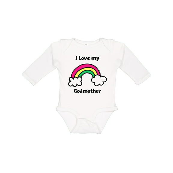 Inktastic I Love my Godmother Boys or Girls Long Sleeve Baby Bodysuit