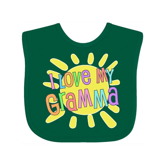 Inktastic I Love my Gramma- sun and rainbow letters Boys or Girls Baby Bib