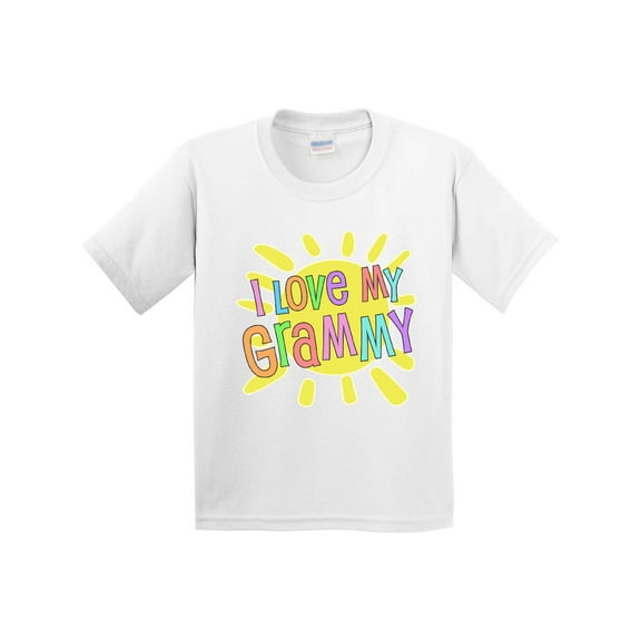 Inktastic I Love My Grammy Sun and Rainbow Letters Youth T-Shirt