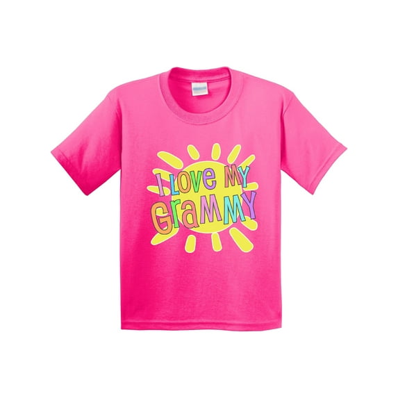 Inktastic I Love My Grammy Sun and Rainbow Letters Youth T-Shirt