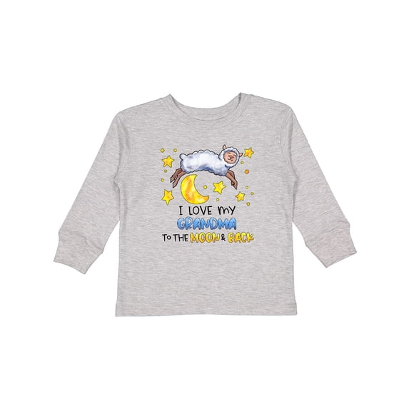 Inktastic I Love my Grandma to the Moon and Back Cute Sheep Boys or Girls Long Sleeve Toddler T-Shirt