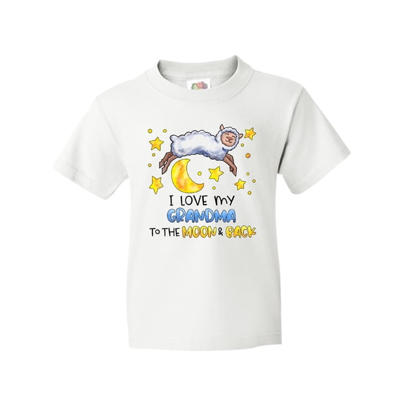 Inktastic I Love my Grandma to the Moon and Back Cute Sheep Youth T-Shirt