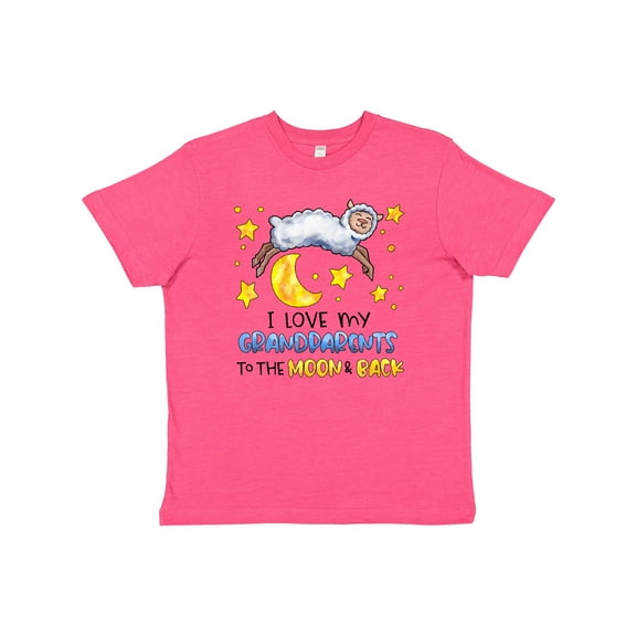 Inktastic I Love my Grandparents to the Moon and Back Cute Sheep Youth T-Shirt