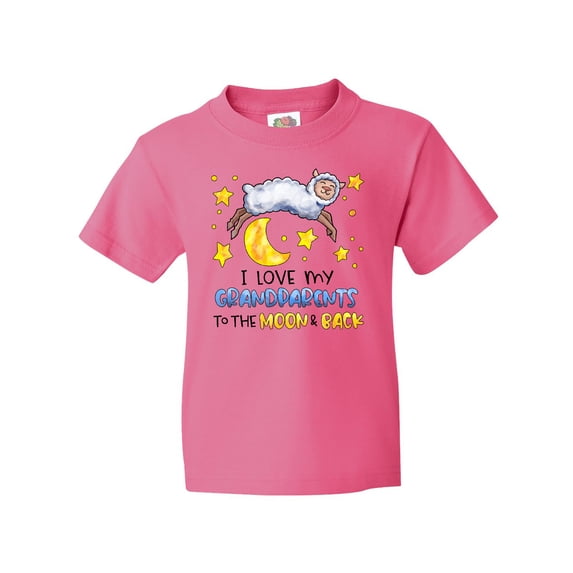 Inktastic I Love my Grandparents to the Moon and Back Cute Sheep Youth T-Shirt