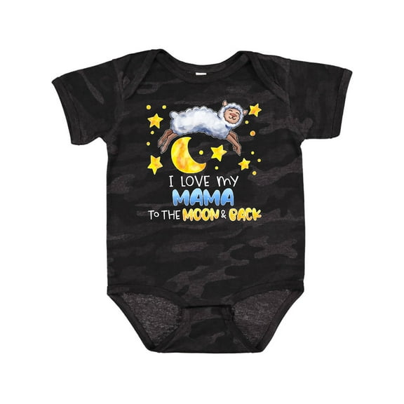 Inktastic I Love my Mama to the Moon and Back Cute Sheep Boys or Girls Baby Bodysuit