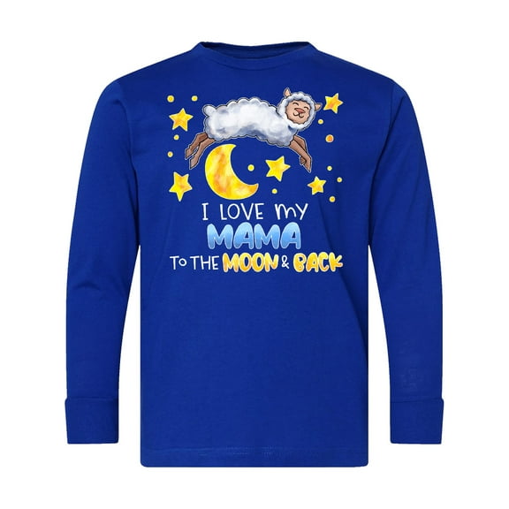 Inktastic I Love My Mama to the Moon and Back Cute Sheep Long Sleeve Youth T-Shirt