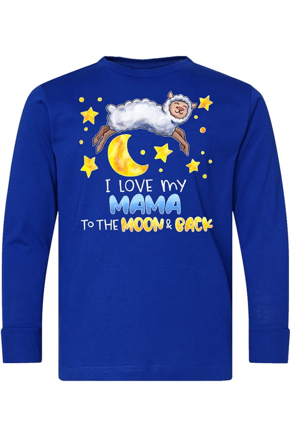 I Love My Mama to the Moon and Back Cute Sheep Long Sleeve Youth T-Shirt
