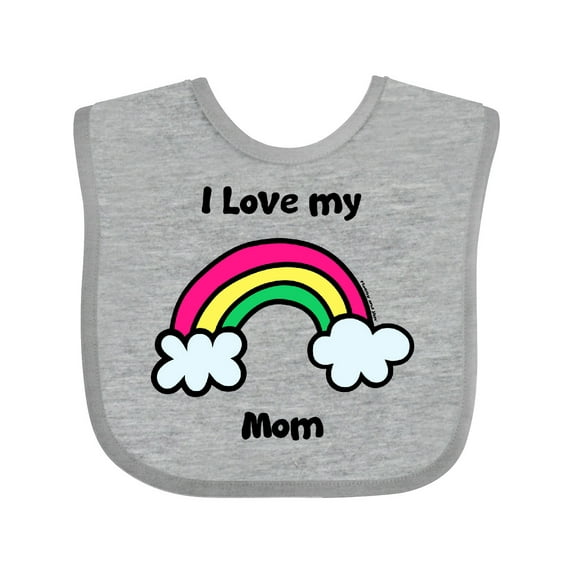 Inktastic I Love my Mom Boys or Girls Baby Bib