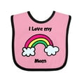 thumbnail image 1 of Inktastic I Love my Mom Boys or Girls Baby Bib, 1 of 4