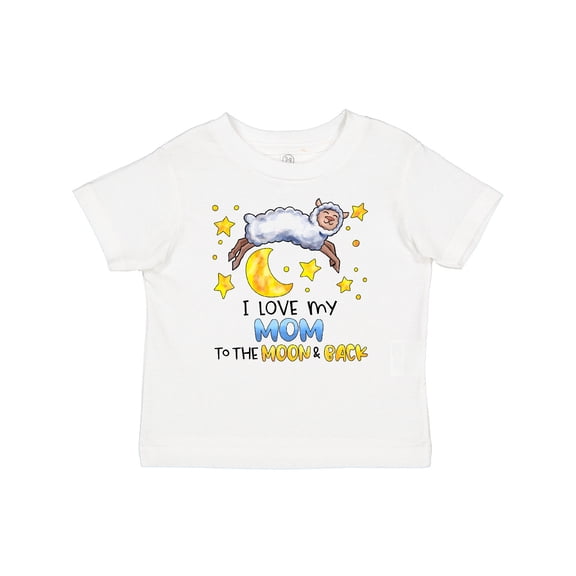 Inktastic I Love my Mom to the Moon and Back Cute Sheep Boys or Girls Baby T-Shirt