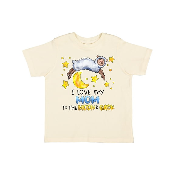 Inktastic I Love my Mom to the Moon and Back Cute Sheep Boys or Girls Toddler T-Shirt