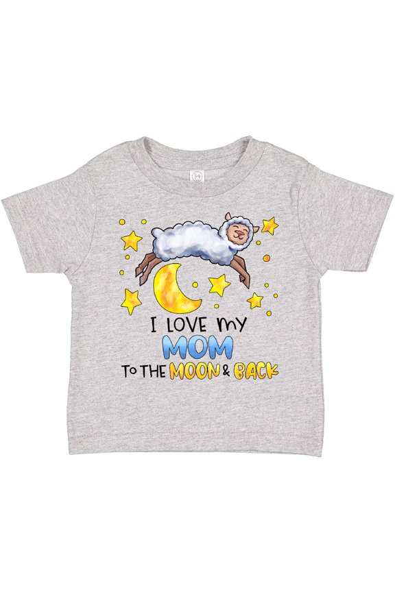 I Love my Mom to the Moon and Back Cute Sheep Boys or Girls Toddler T-Shirt