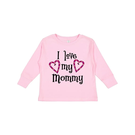 Inktastic I Love my Mommy- hearts Boys or Girls Long Sleeve Toddler T-Shirt