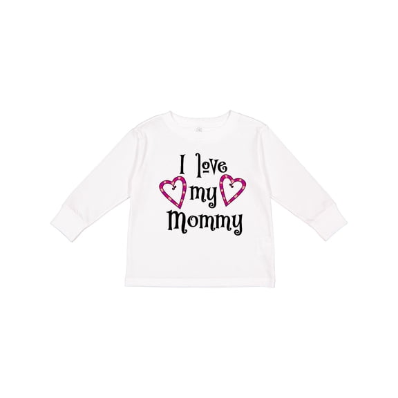 Inktastic I Love my Mommy- hearts Boys or Girls Long Sleeve Toddler T-Shirt