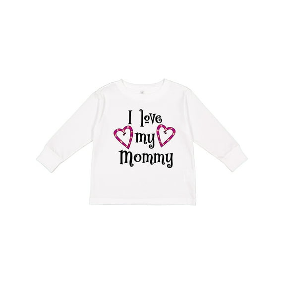 Inktastic I Love my Mommy- hearts Boys or Girls Long Sleeve Toddler T-Shirt