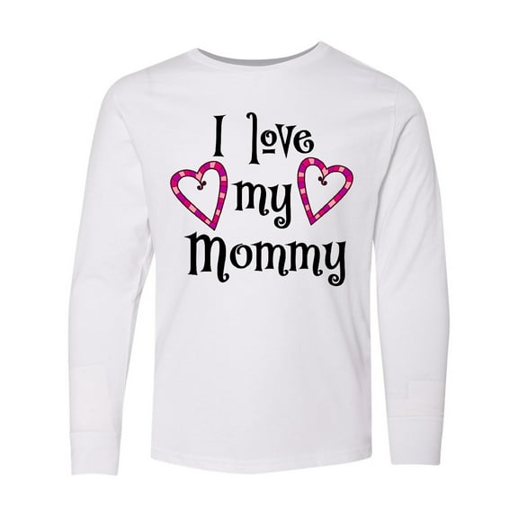Inktastic I Love my Mommy- hearts Long Sleeve Youth T-Shirt