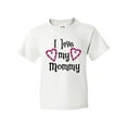 thumbnail image 1 of Inktastic I Love my Mommy- hearts Youth T-Shirt, 1 of 5