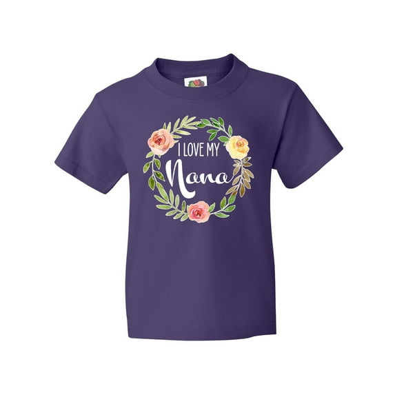 Inktastic I Love my Nana- flower circle Youth T-Shirt