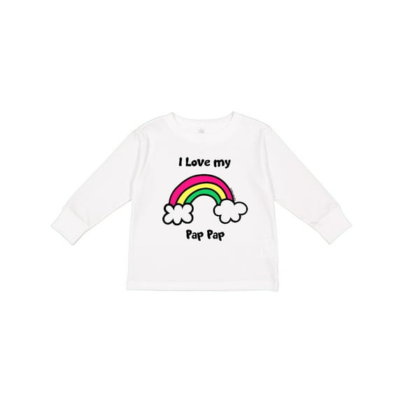 Inktastic I Love my Pap Pap Boys or Girls Long Sleeve Toddler T-Shirt
