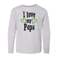 thumbnail image 1 of Inktastic I Love my Papa- hearts Long Sleeve Youth T-Shirt, 1 of 5