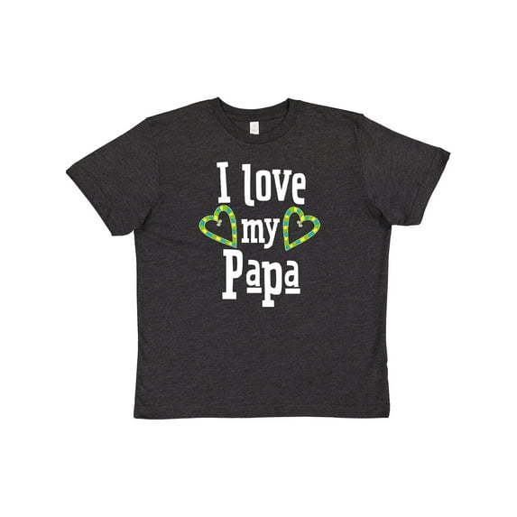 Inktastic I Love my Papa- hearts Youth T-Shirt