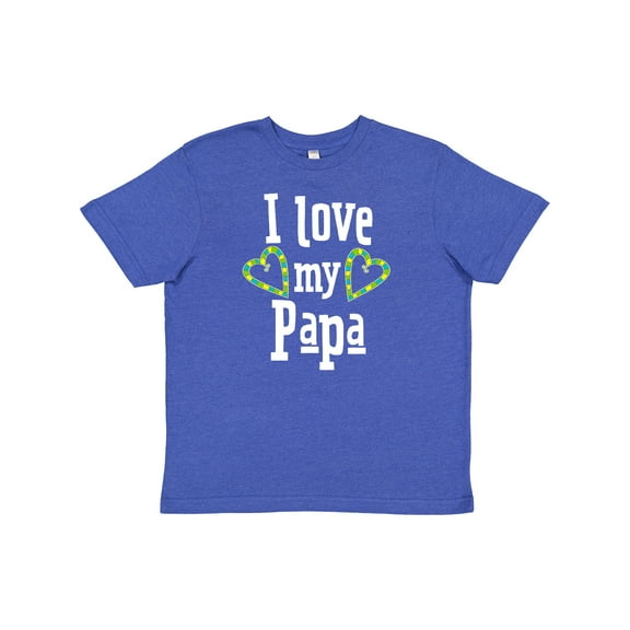 Inktastic I Love my Papa- hearts Youth T-Shirt