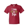 thumbnail image 1 of Inktastic I Love my Papa- hearts Youth T-Shirt, 1 of 5