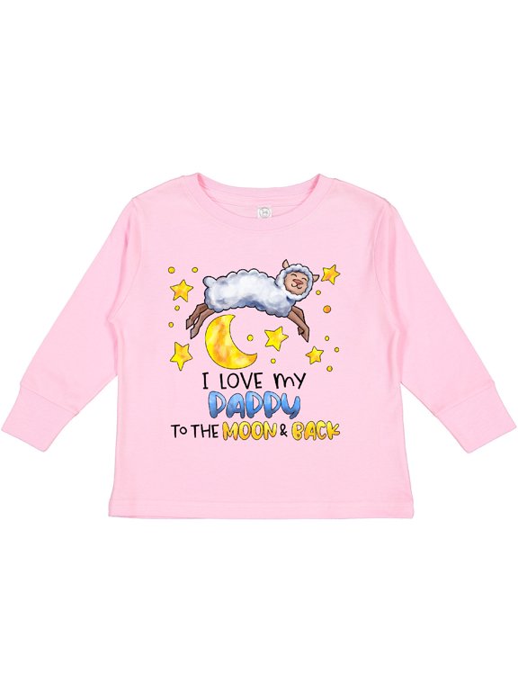 I Love my Pappy to the Moon and Back Cute Sheep Boys or Girls Long Sleeve Toddler T-Shirt