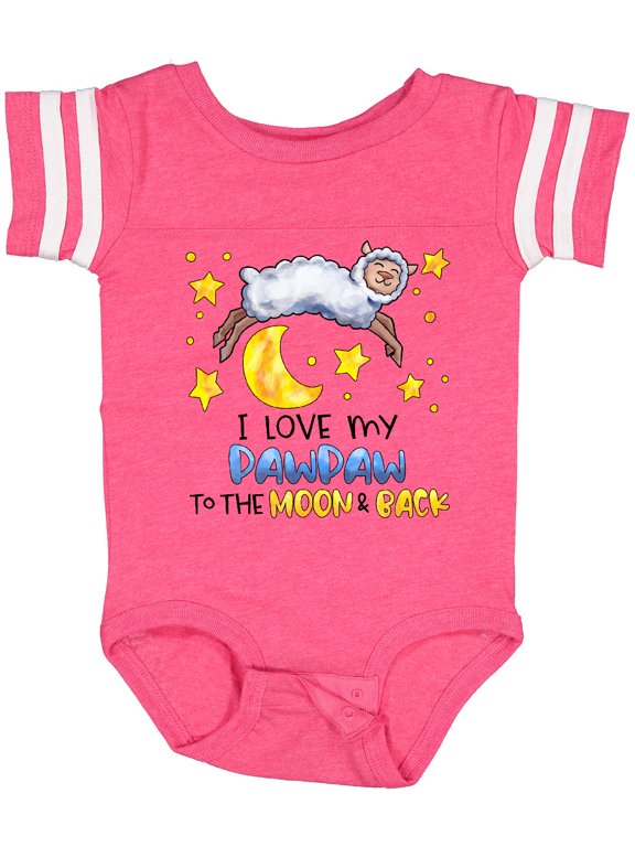 I Love my Pawpaw to the Moon and Back Cute Sheep Boys or Girls Baby Bodysuit