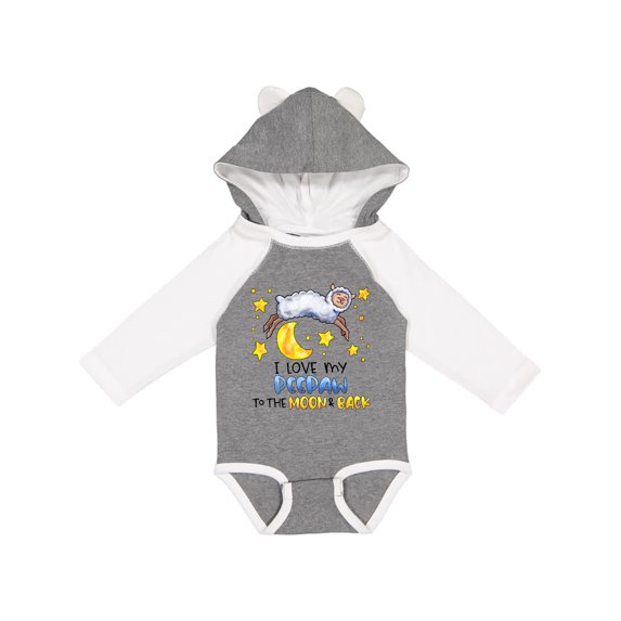 Inktastic I Love my Peepaw to the Moon and Back Cute Sheep Boys or Girls Long Sleeve Baby Bodysuit