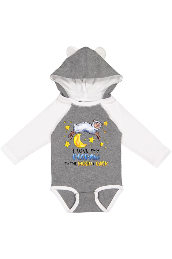 I Love my Peepaw to the Moon and Back Cute Sheep Boys or Girls Long Sleeve Baby Bodysuit