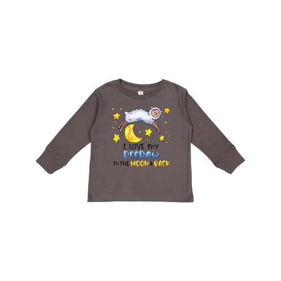 Inktastic I Love my Peepaw to the Moon and Back Cute Sheep Boys or Girls Long Sleeve Toddler T-Shirt