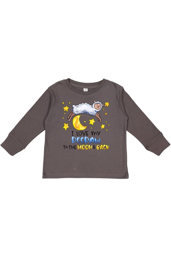 I Love my Peepaw to the Moon and Back Cute Sheep Boys or Girls Long Sleeve Toddler T-Shirt