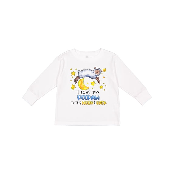 Inktastic I Love my Peepaw to the Moon and Back Cute Sheep Boys or Girls Long Sleeve Toddler T-Shirt