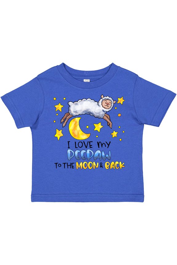 I Love my Peepaw to the Moon and Back Cute Sheep Boys or Girls Toddler T-Shirt