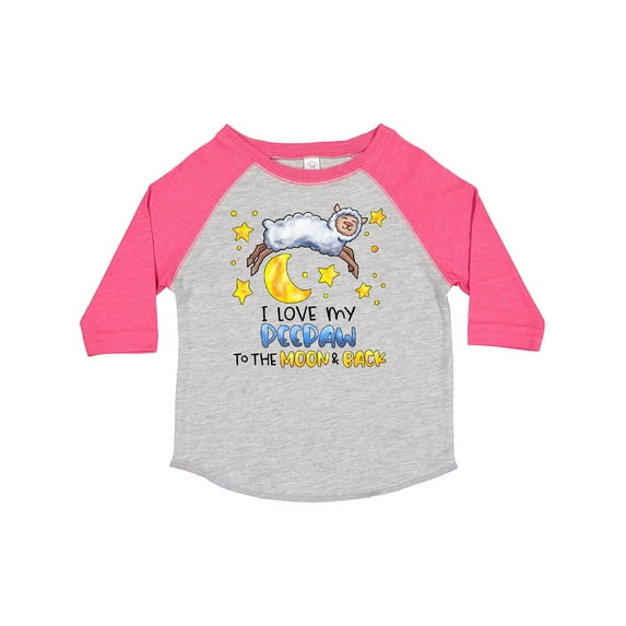 Inktastic I Love my Peepaw to the Moon and Back Cute Sheep Boys or Girls Toddler T-Shirt