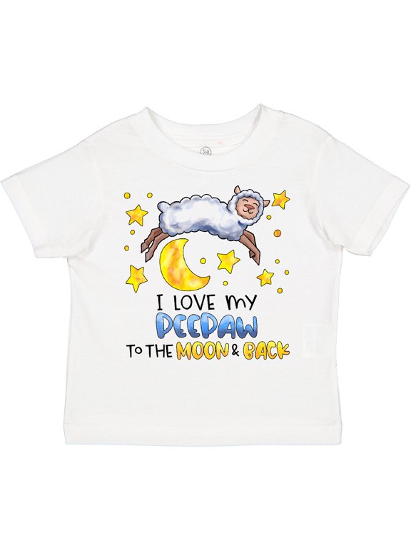 I Love my Peepaw to the Moon and Back Cute Sheep Boys or Girls Toddler T-Shirt