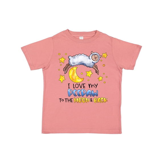 Inktastic I Love my Peepaw to the Moon and Back Cute Sheep Boys or Girls Toddler T-Shirt