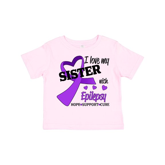 Inktastic I Love my Sister with Epilepsy Hope, Support, Cure Boys or Girls Toddler T-Shirt